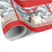 Miezekatze-Katze mit Geweihe frohen Freakin Geschenkpapier (Rolleneckpunkt)