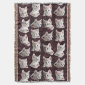 Miezekatze-Katze stellt Muster mit Herz-Bild Decke (Vorderseite Vertikal)