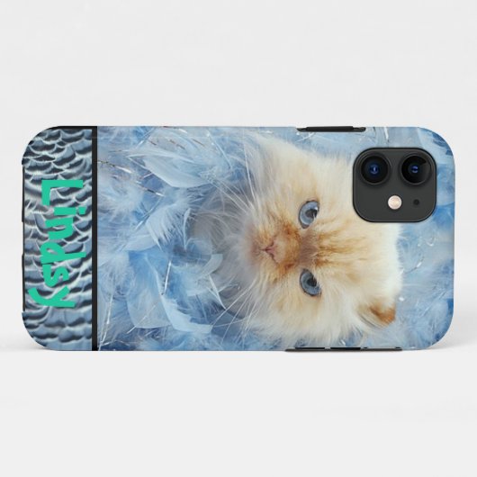 Miezekatze-Katzen-Federn Case-Mate iPhone Hülle (Rückseite (Horizontal))