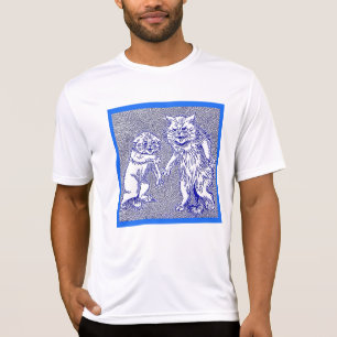 Miezekatze-Katzen im Blau durch Louis Wain T-Shirt