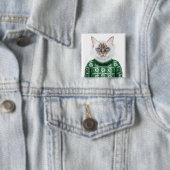 Miezekatze-Katzen-Strickjacke Button (Beispiel)