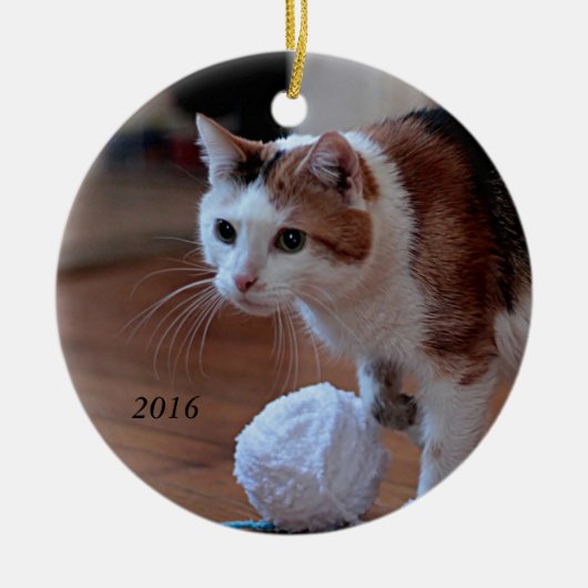 Miezekatze Keramikornament (Vorne)