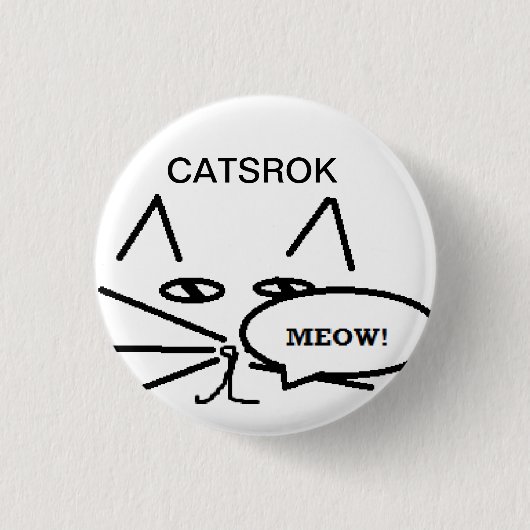 Miezekatze-Knopf Button (Vorderseite)