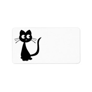 Miezekatze Kuro Adressaufkleber