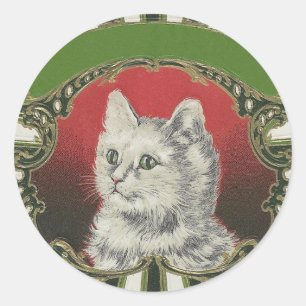 Miezekatze Runder Aufkleber