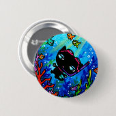 Miezekatze-Spulen-Schwimmen mit dem Button (Vorne & Hinten)