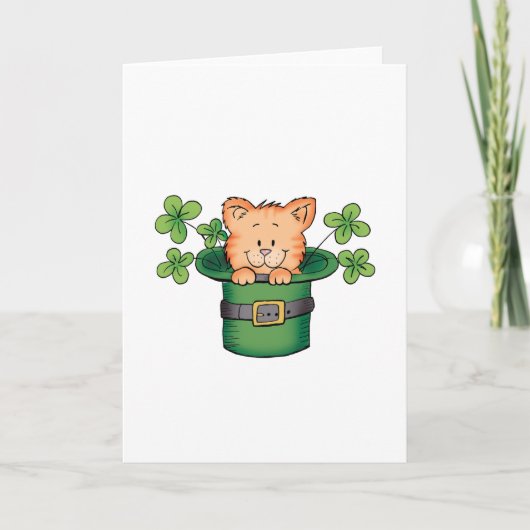 Miezekatze St. Patricks Karte (Vorderseite)
