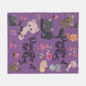 Miezekatze-Tochter des Königs Medium Blanket Fleecedecke (Vorderseite (Horizontal))