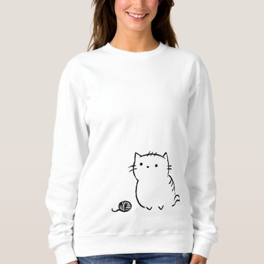 Miezekatze u. Garn Sweatshirt (Vorderseite)