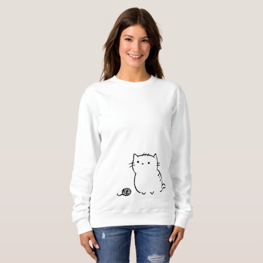 Miezekatze u. Garn Sweatshirt (Vorne ganz)