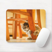 Miezekatze unter Stuhl Mousepad (Mit Mouse)