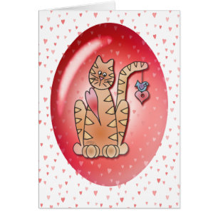 MIEZEKATZE, VOGEL u. HERZEN durch SHARON SHARPE