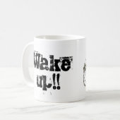 Miezekatze wachen auf kaffeetasse (Vorderseite Links)