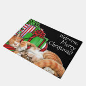 Miezekatze-WeihnachtsFußmatte Fußmatte (Schrägansicht)