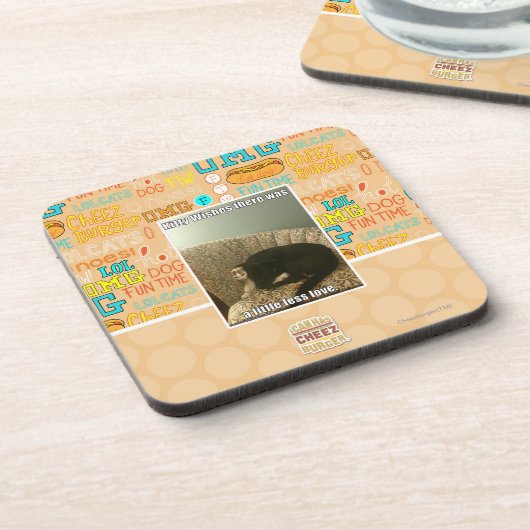 Miezekatze-Wünsche Getränkeuntersetzer (Linke Seite)