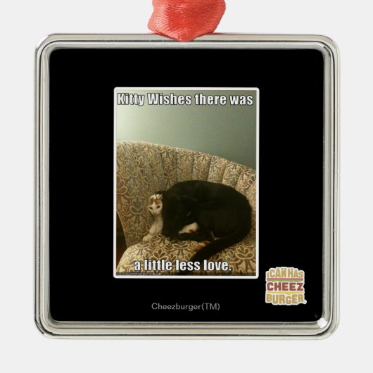 Miezekatze-Wünsche Ornament Aus Metall (Vorne)