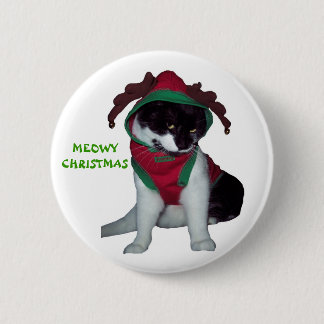 MIEZEKATZEcat-WEIHNACHTSknopf Button