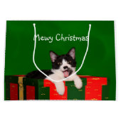 Miezekatzekatze Weihnachten Große Geschenktüte (Vorderseite)