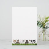 Miezekatzekatzen in den Gänseblümchen Briefpapier (Stehend Vorderseite)