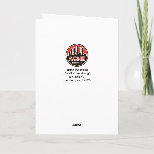 Miezekatzeweihnachtskarte Feiertagskarte (Rückseite)