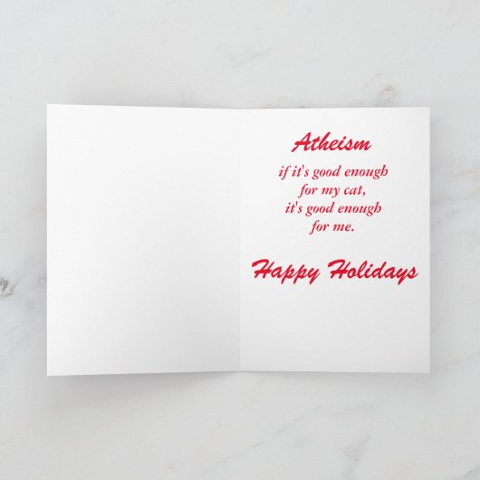 Miezekatzeweihnachtskarte Feiertagskarte (Innenseite)