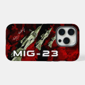 mig23 Gewerkschaft Kampfflugzeug-Handy-Fall iPhone Hülle (Rückseite (Horizontal))