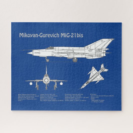 MiG-21 bis - Flugzeugkonzepte ABD Puzzle (Horizontal)