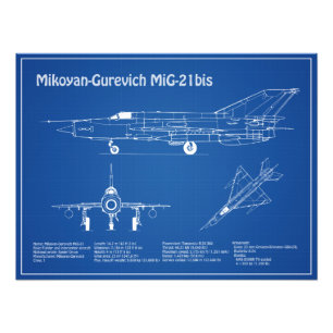 MiG-21 bis - Flugzeugkonzepte AD Fotodruck
