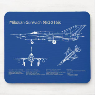 MiG-21 bis - Flugzeugkonzepte AD Mousepad