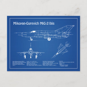 MiG-21 bis - Flugzeugkonzepte AD Postkarte