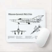MiG-21 bis - Flugzeugkonzepte BD Mousepad (Mit Mouse)