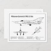 MiG-21 bis - Flugzeugkonzepte BD Postkarte (Vorne/Hinten)