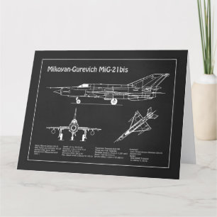 MiG-21 bis - Flugzeugkonzepte PD Dankeskarte