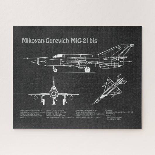 MiG-21 bis - Flugzeugkonzepte PD Puzzle (Horizontal)