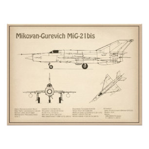 MiG-21 bis - Flugzeugkonzepte SD Fotodruck