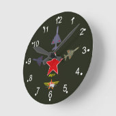 Mig 21Wall Uhr. Runde Wanduhr (Winkel)