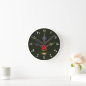 Mig 21Wall Uhr. Runde Wanduhr (Zuhause)