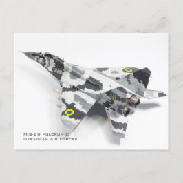 Mig-29 Fulcrum C Ukrainische Luftstreitkräfte Postkarte