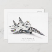 Mig-29 Fulcrum C Ukrainische Luftwaffe Postkarte (Vorne/Hinten)