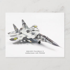 Mig-29 Fulcrum C Ukrainische Luftwaffe Postkarte