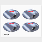 MIG-29 OVALER AUFKLEBER (Blatt)