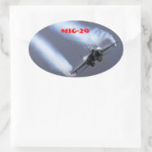 MIG-29 OVALER AUFKLEBER (Tasche)