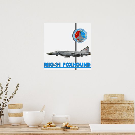 MiG-31 Foxhound Print Poster (Küche)
