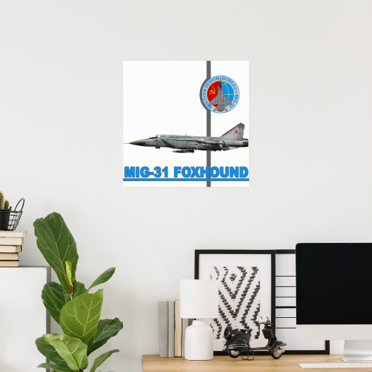 MiG-31 Foxhound Print Poster (Heimbüro)