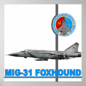 MiG-31 Foxhound Print Poster (Vorne)