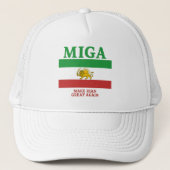 MIGA Hat – Make Iran Great Again Cap. Truckerkappe (Vorderseite)