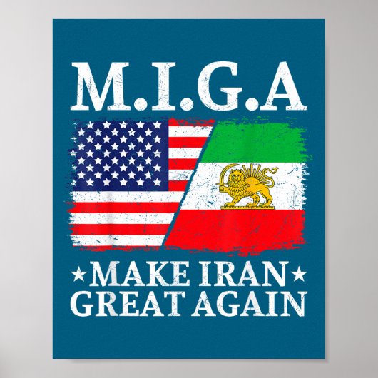 Miga Make Iran Great Again Illustration Poster (Vorne)