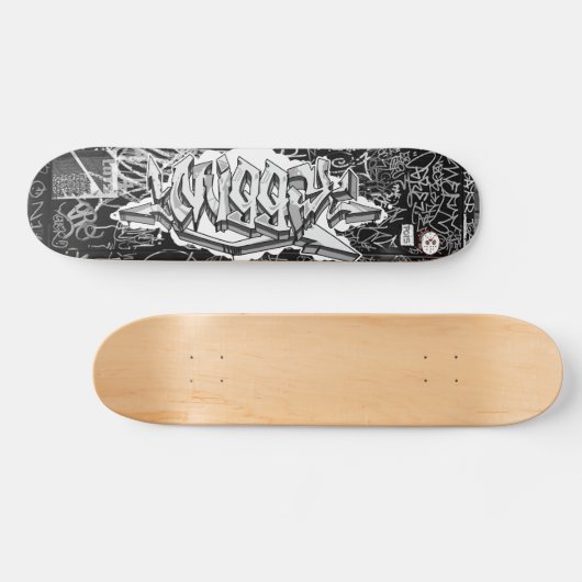 Miggy Graffiti Custom Personalisiert Cool Skateboa Skateboard (Horizontal)