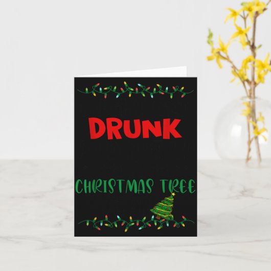 Might Get Drunk And Put Up My Christmas Tree Later Karte (Gelbe Blume)