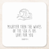 Mightier than the waves of the sea rechteckiger pappuntersetzer (Vorderseite)